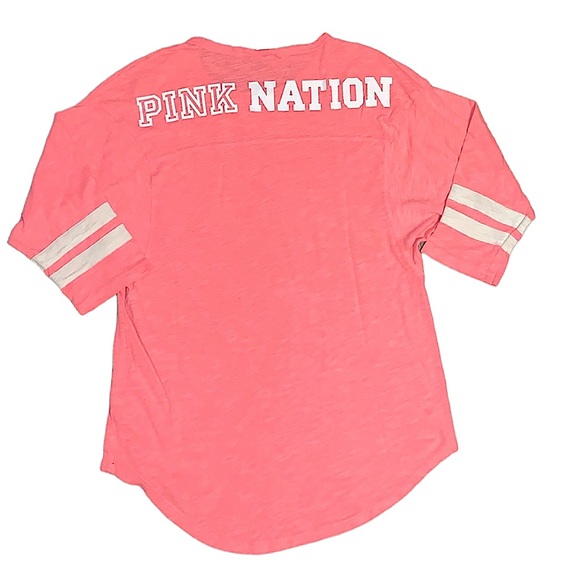 PINK Victoria's Secret Tops - VICTORIA’S SECRET PINK: Oversized 3/4 sleeve T- Shirt - Size Small